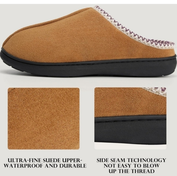 Women's Tan Slippers with Memory Foam. Size 7.5. New - Picture 4 of 6